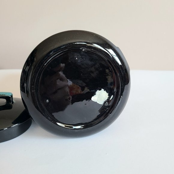 Vintage black and green ''drip'' pattern coffee/tea pot. - Picture 8 of 8